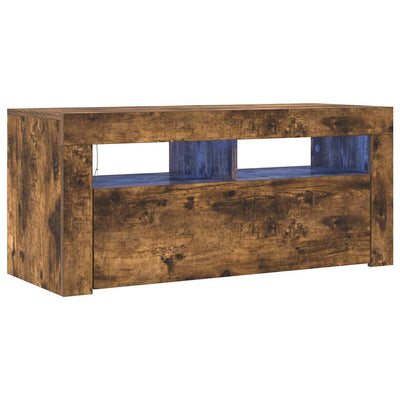 Savutammi tv-taso led-valoilla Sanaa 90x35x40cm