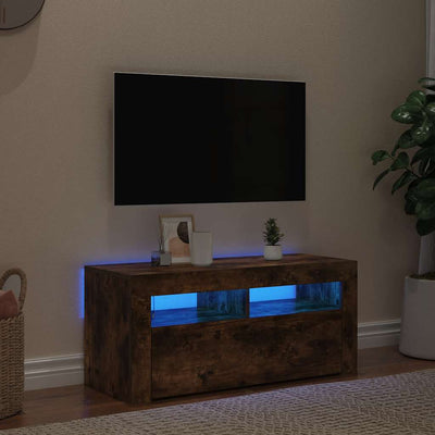Savutammi tv-taso led-valoilla Sanaa 90x35x40cm