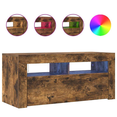 Savutammi tv-taso led-valoilla Sanaa 90x35x40cm