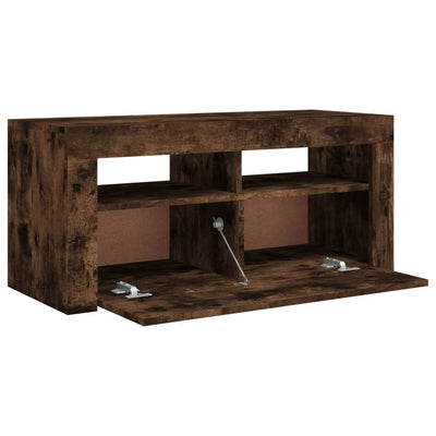 TV-taso LED-valoilla savutammi 90x35x40 cm