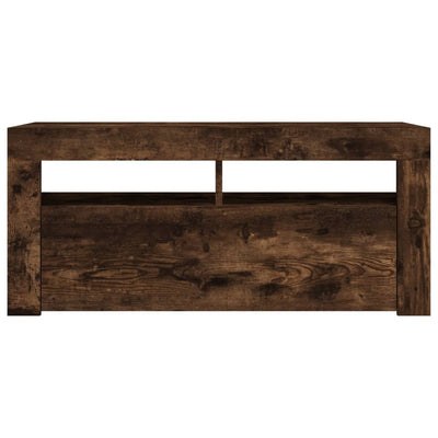TV-taso LED-valoilla savutammi 90x35x40 cm