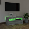 TV-taso LED-valoilla harmaa Sonoma 90x35x40 cm