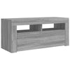 TV-taso LED-valoilla harmaa Sonoma 90x35x40 cm