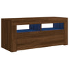 TV-taso LED-valoilla ruskea tammi 90x35x40 cm