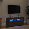 Ruskea tammi tv-taso led-valoilla Sanaa 90x35x40cm