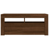 TV-taso LED-valoilla ruskea tammi 90x35x40 cm
