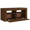 TV-taso LED-valoilla ruskea tammi 90x35x40 cm