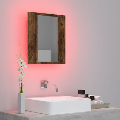 LED peilikaappi savutammi 40x12x45 cm tekninen puu