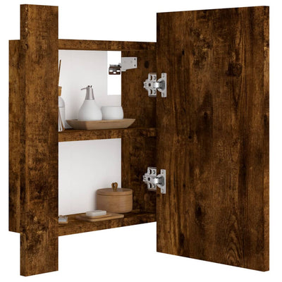 LED peilikaappi savutammi 40x12x45 cm tekninen puu