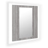 LED peilikaappi harmaa Sonoma 40x12x45 cm tekninen puu
