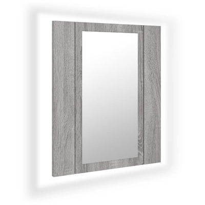 LED peilikaappi harmaa Sonoma 40x12x45 cm tekninen puu