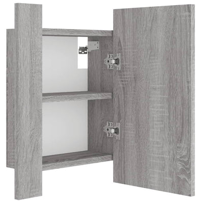 LED peilikaappi harmaa Sonoma 40x12x45 cm tekninen puu
