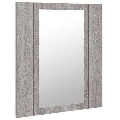 LED peilikaappi harmaa Sonoma 40x12x45 cm tekninen puu