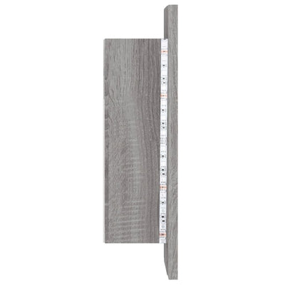 LED peilikaappi harmaa Sonoma 40x12x45 cm tekninen puu