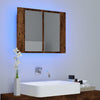 LED peilikaappi savutammi 60x12x45 cm tekninen puu