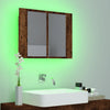 LED peilikaappi savutammi 60x12x45 cm tekninen puu