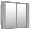 LED peilikaappi harmaa Sonoma 60x12x45 cm tekninen puu