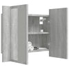 LED peilikaappi harmaa Sonoma 60x12x45 cm tekninen puu