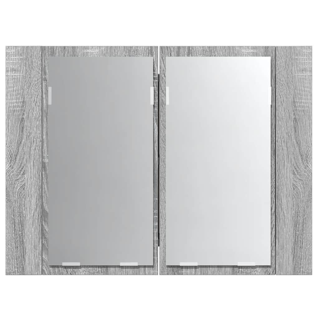 Harmaa led peilikaappi Cinoneva 60x12x45cm (puinen)