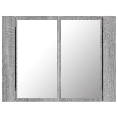 LED peilikaappi harmaa Sonoma 60x12x45 cm tekninen puu