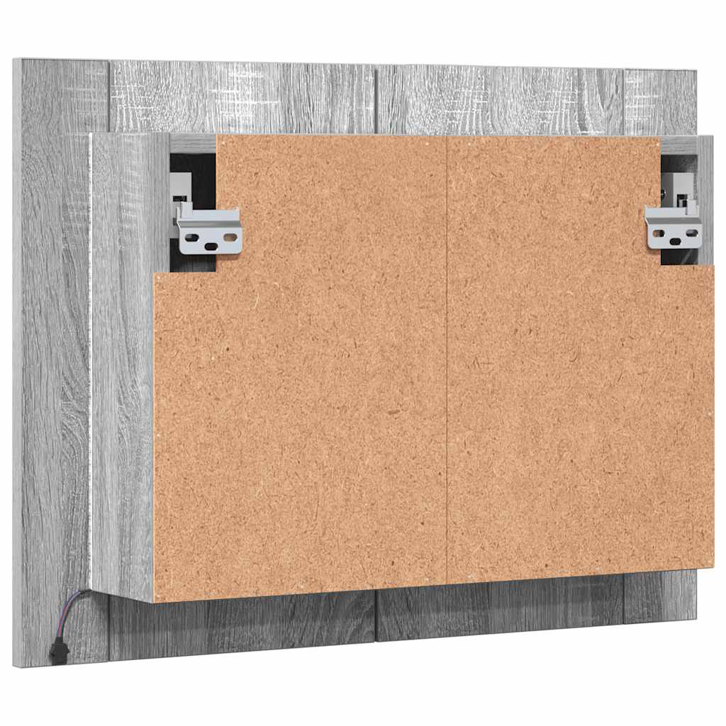 Harmaa led peilikaappi Cinoneva 60x12x45cm (puinen)