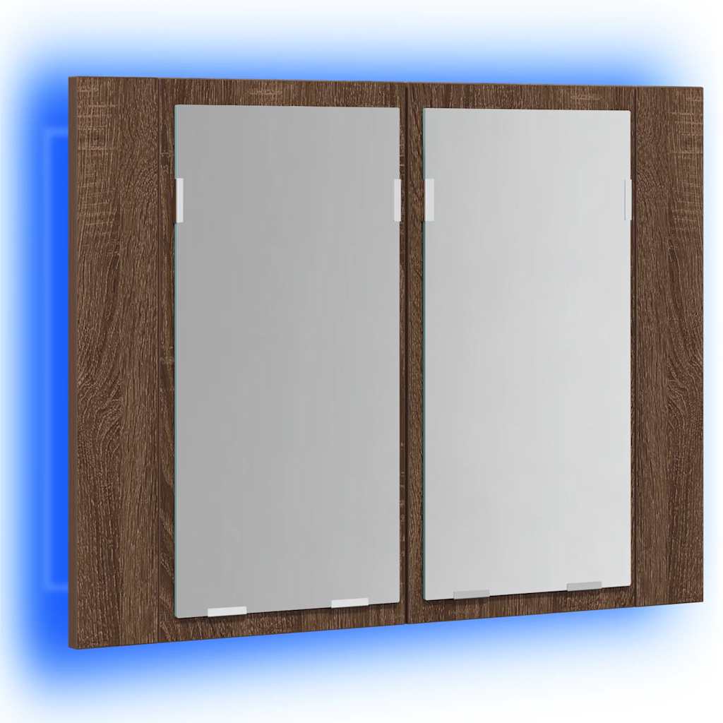 Ruskea tammi led peilikaappi Cinoneva 60x12x45cm (puinen)