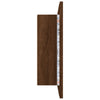 LED peilikaappi ruskea tammi 60x12x45 cm tekninen puu