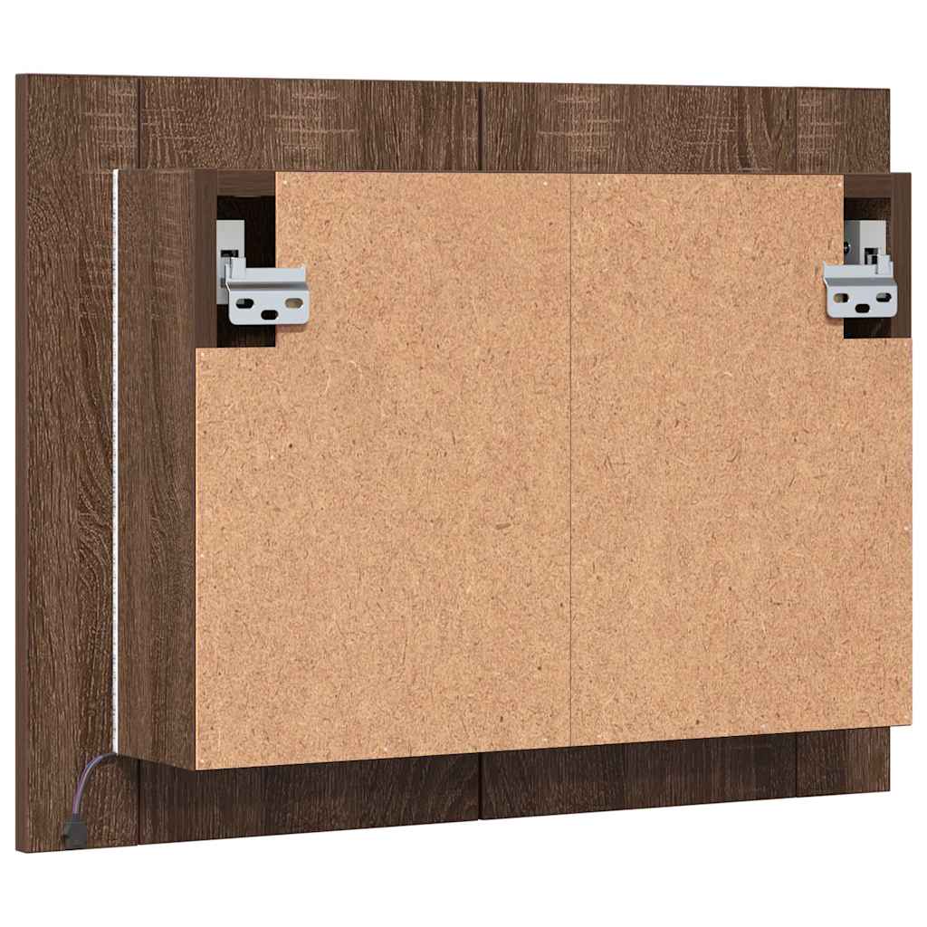 Ruskea tammi led peilikaappi Cinoneva 60x12x45cm (puinen)