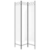 Valkoinen tilanjakaja Ancea 120x200cm (3-paneelinen, kangas)
