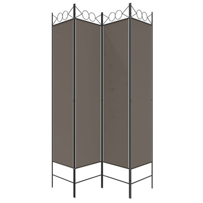 4-paneelinen Tilanjakaja antrasiitti 160x200 cm kangas