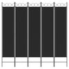 Musta tilanjakaja Ancea 200x200cm (5-paneelinen kangas)