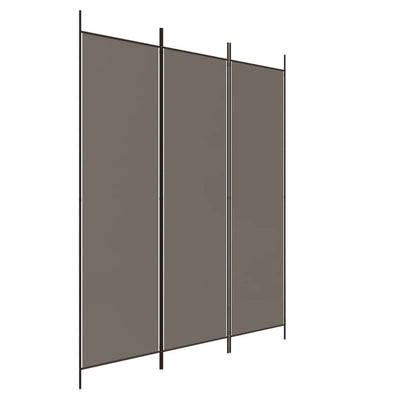 3-paneelinen Tilanjakaja antrasiitti 150x200 cm kangas