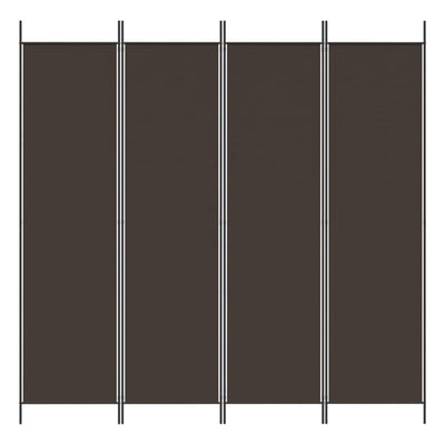 4-paneelinen Tilanjakaja ruskea 200x200 cm kangas