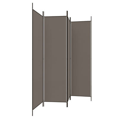 4-paneelinen Tilanjakaja antrasiitti 200x200 cm kangas
