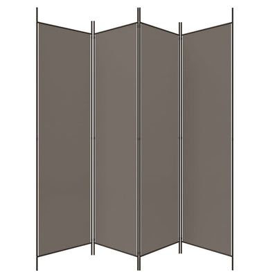 4-paneelinen Tilanjakaja antrasiitti 200x200 cm kangas