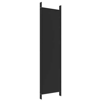 5-paneelinen Tilanjakaja musta 250x200 cm kangas
