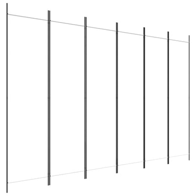 6-paneelinen Tilanjakaja valkoinen 300x200 cm kangas