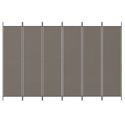6-paneelinen Tilanjakaja antrasiitti 300x200 cm kangas