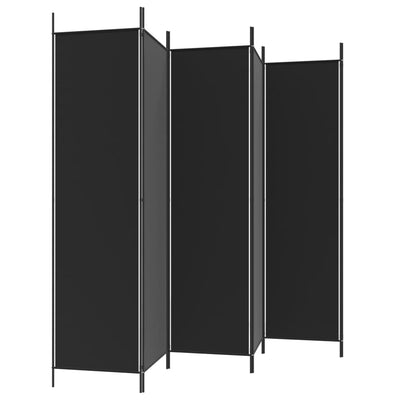 6-paneelinen Tilanjakaja musta 300x200 cm kangas