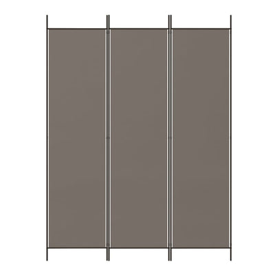 3-paneelinen Tilanjakaja antrasiitti 150x220 cm kangas