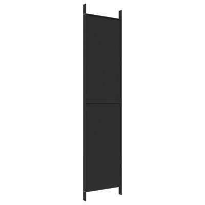 4-paneelinen Tilanjakaja musta 200x220 cm kangas