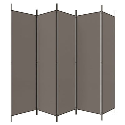 5-paneelinen Tilanjakaja antrasiitti 250x220 cm kangas