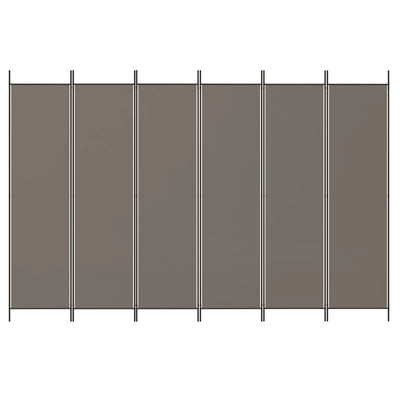 6-paneelinen Tilanjakaja antrasiitti 300x220 cm kangas