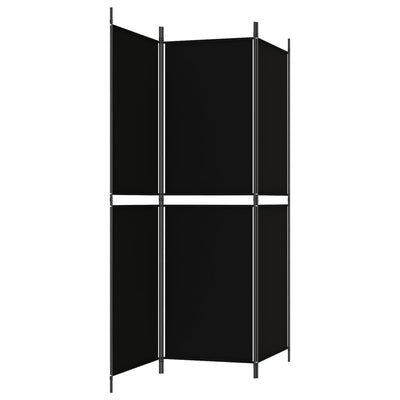 3-paneelinen Tilanjakaja musta 150x180 cm kangas