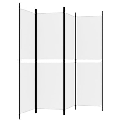 Valkoinen tilanjakaja Chepetan 200x180cm (4-paneelinen kangas)