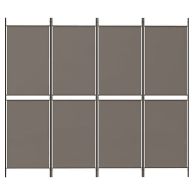 4-paneelinen Tilanjakaja antrasiitti 200x180 cm kangas