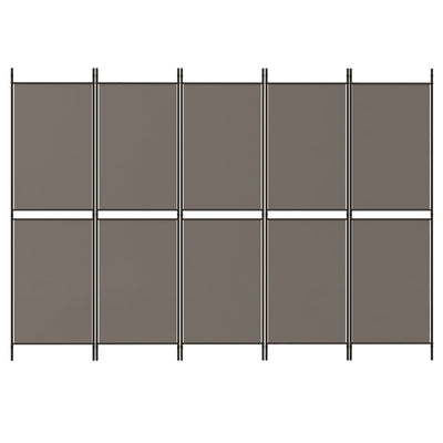 5-paneelinen Tilanjakaja antrasiitti 250x180 cm kangas