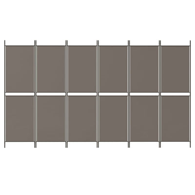6-paneelinen Tilanjakaja antrasiitti 300x180 cm kangas