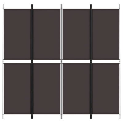 4-paneelinen Tilanjakaja ruskea 200x200 cm kangas