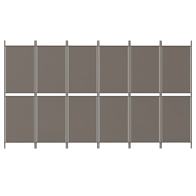 6-paneelinen Tilanjakaja antrasiitti 300x200 cm kangas